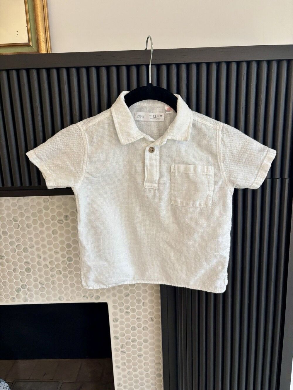 Zara Toddler White Cotton Shirt 3T | Lightweight Summer Button Up Unisex